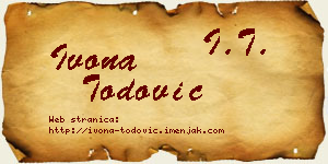 Ivona Todović vizit kartica
